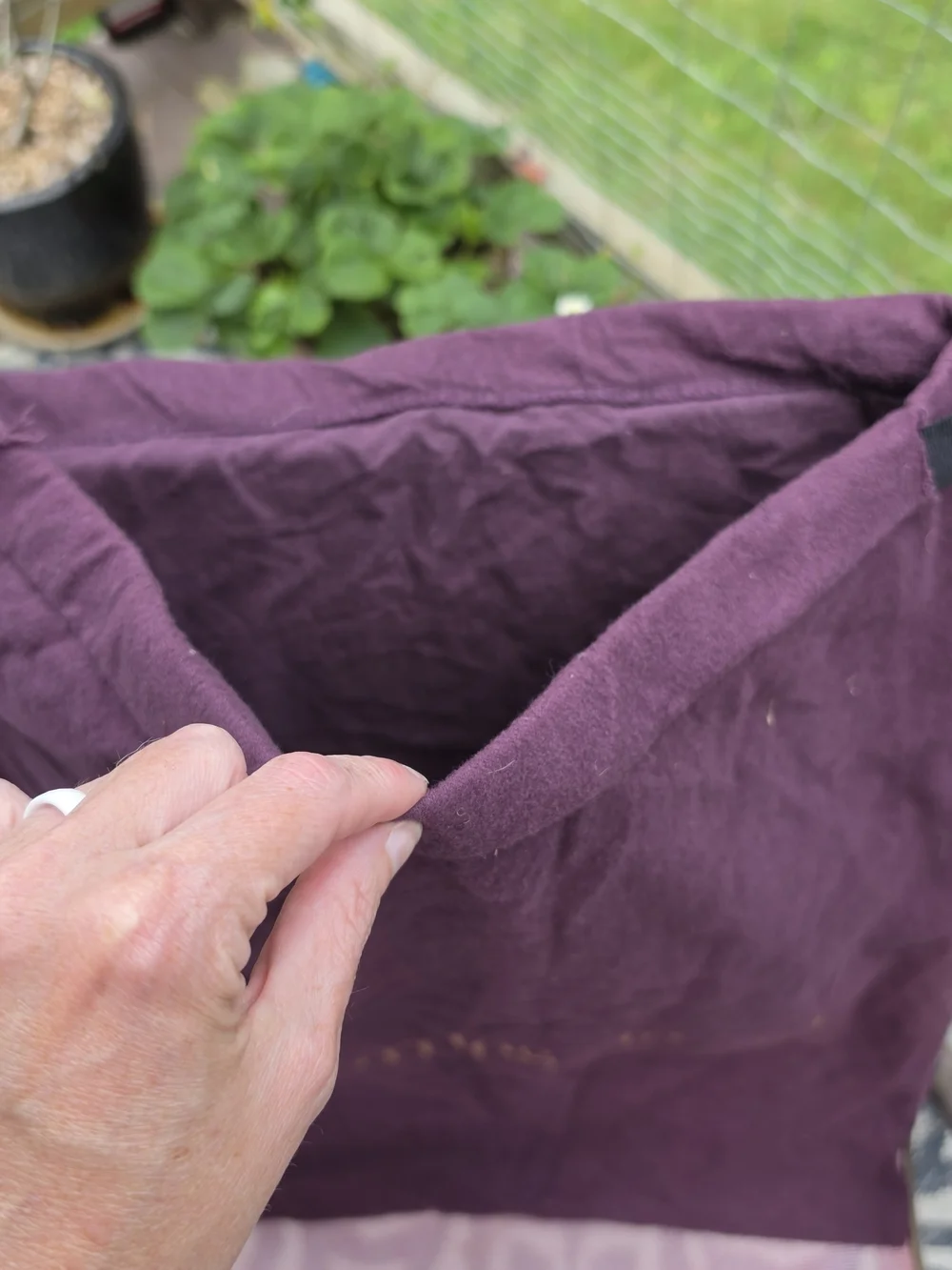 Authentic Charles David Purple Velvet Dust Bag Drawstring 24” x 17”